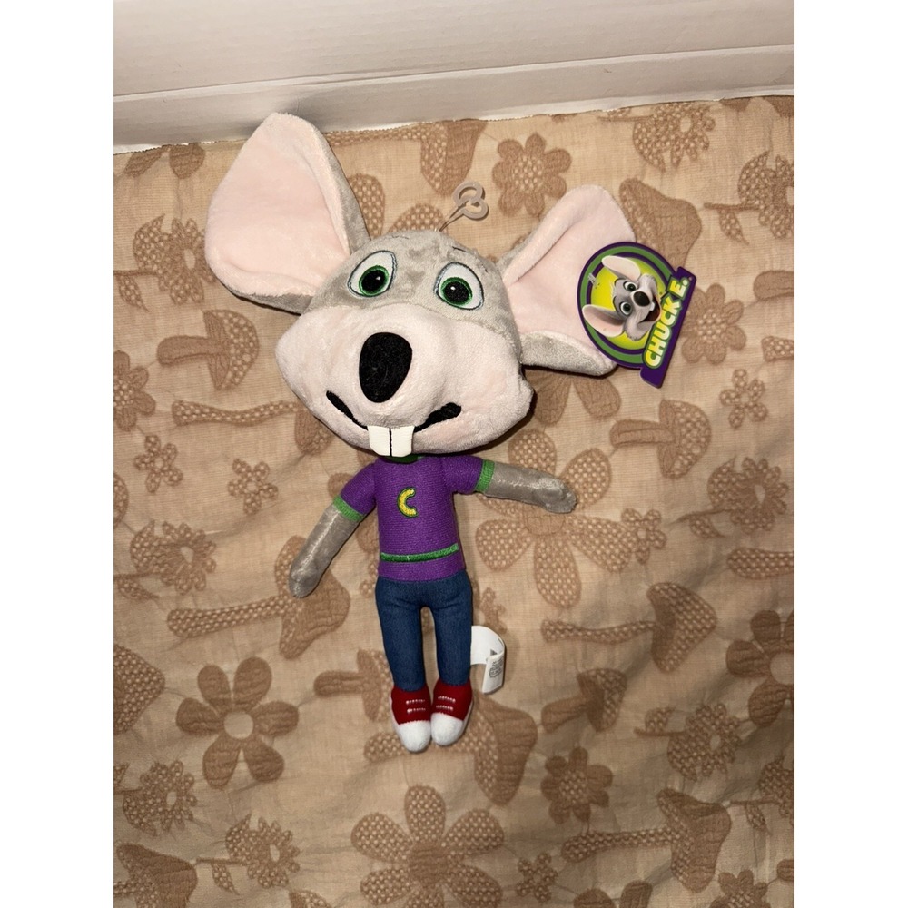 Chuck E Cheese Genuine "Big Head" Rare Collectors Soft Plush Doll 13"